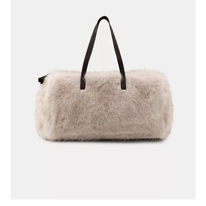 Zara Cream | brown Faux Fur Women's Bag